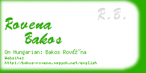 rovena bakos business card